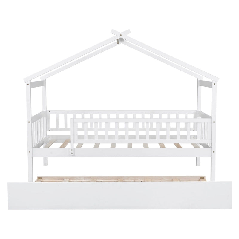 De madera con cama nido de tamaño Twin