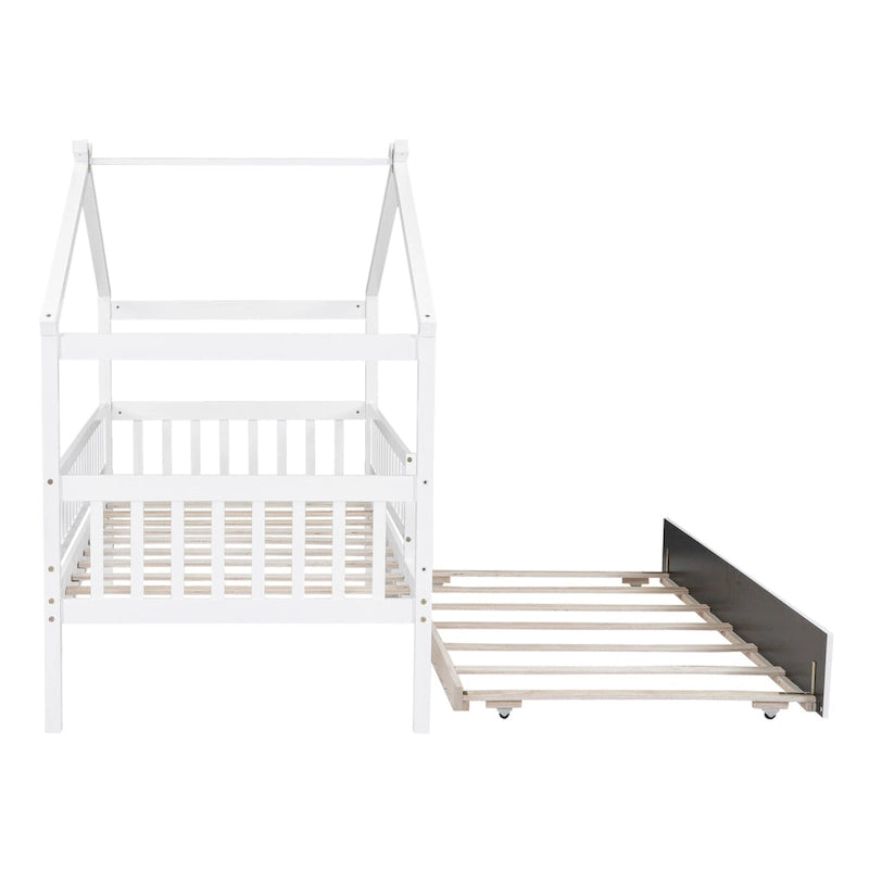 De madera con cama nido de tamaño Twin