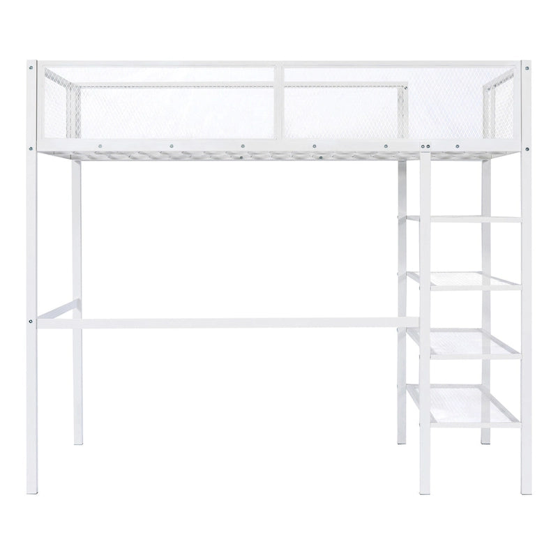 Cama alta de metal de tamaño Twin