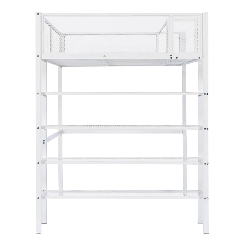 Cama alta de metal de tamaño Twin