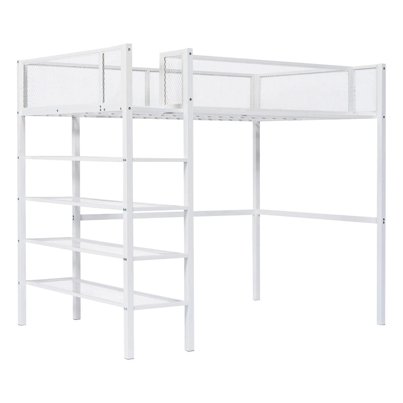 Cama alta de metal de tamaño Twin