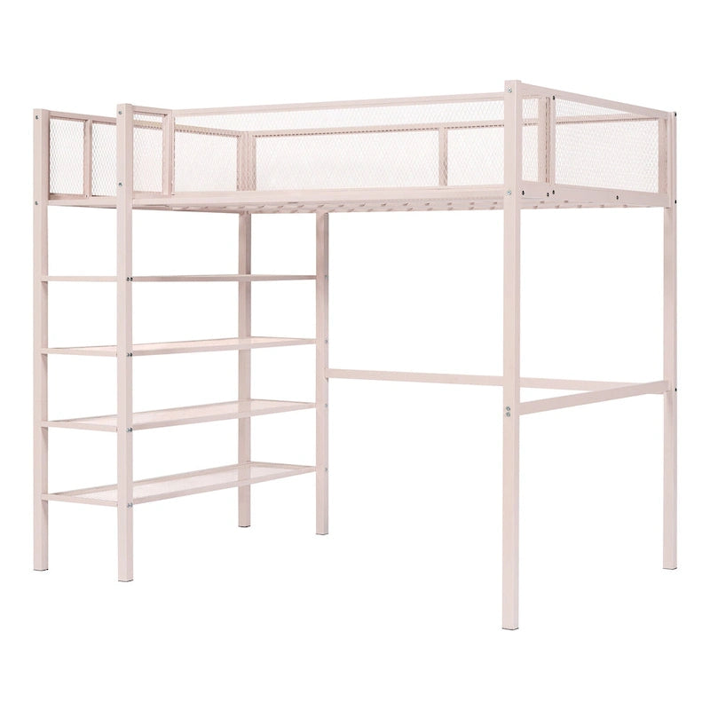Cama alta de metal de tamaño Twin