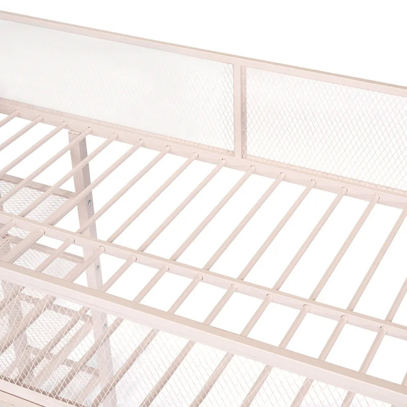 Cama alta de metal de tamaño Twin