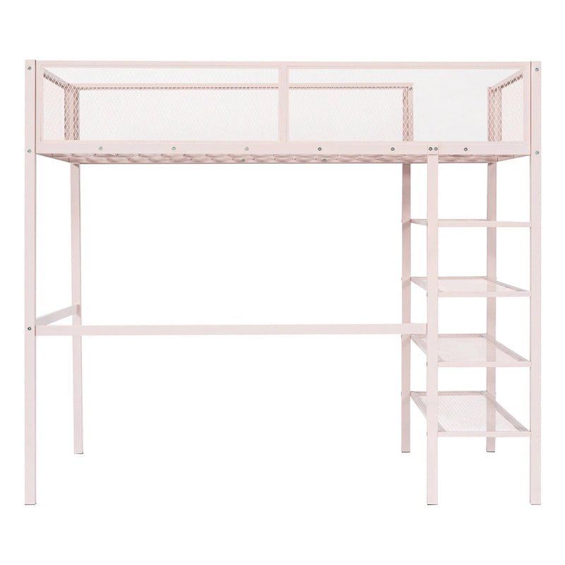 Cama alta de metal de tamaño Twin