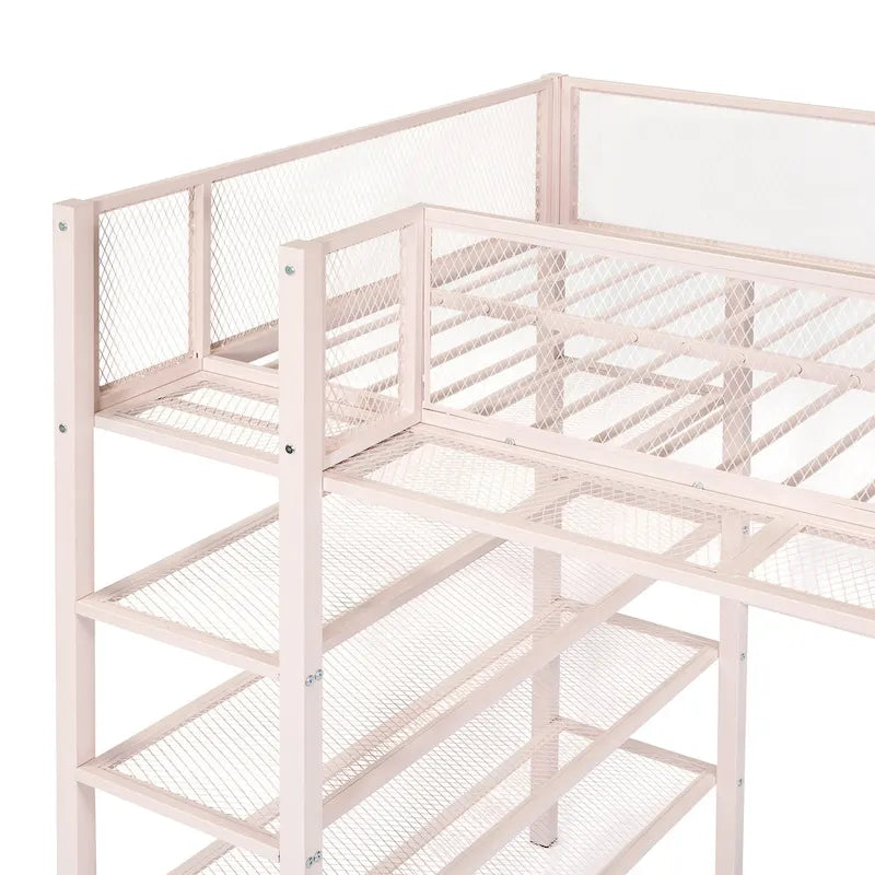 Cama alta de metal de tamaño Twin