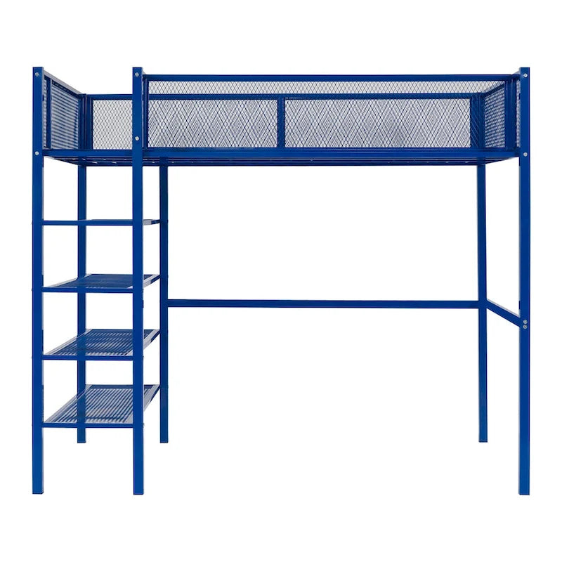 Cama alta de metal de tamaño Twin