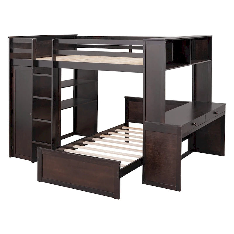 Full size Loft Bed with a twin size Stand-alone bed