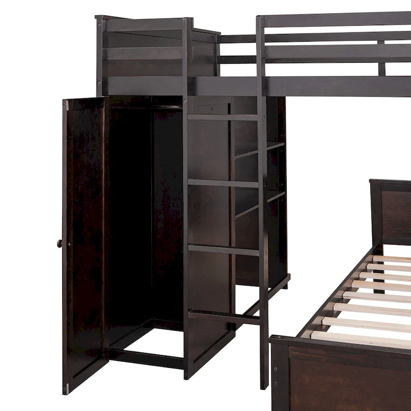 Full size Loft Bed with a twin size Stand-alone bed