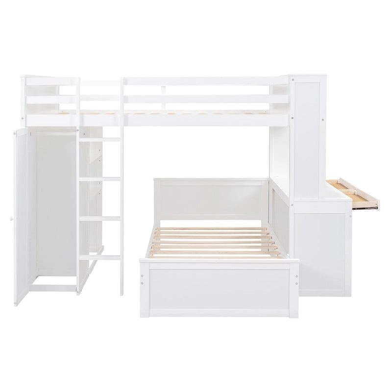 Full size Loft Bed with a twin size Stand-alone bed