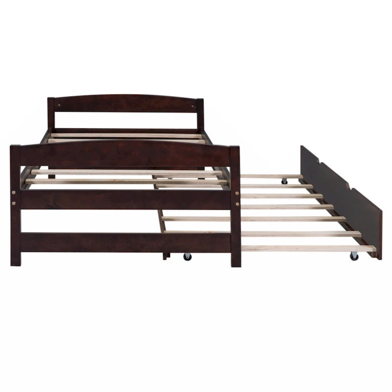 Podestbett in Twin-Größe mit ausziehbarem Bett in Twin-Größe