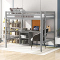Hochbett in Full-Größe mit Schreibtisch und Schreibtafel