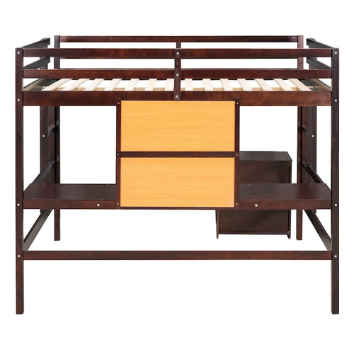 Hochbett in Full-Größe mit Schreibtisch und Schreibtafel