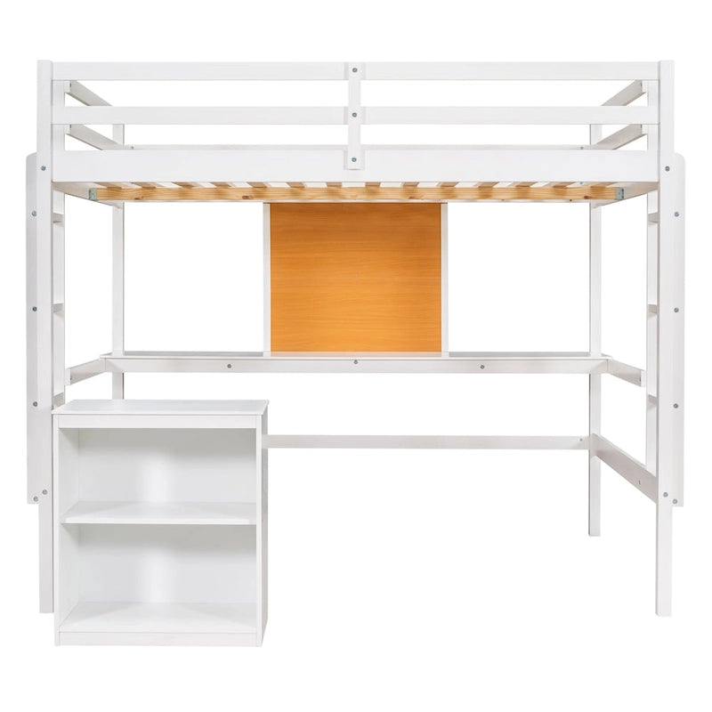 Hochbett in Full-Größe mit Schreibtisch und Schreibtafel